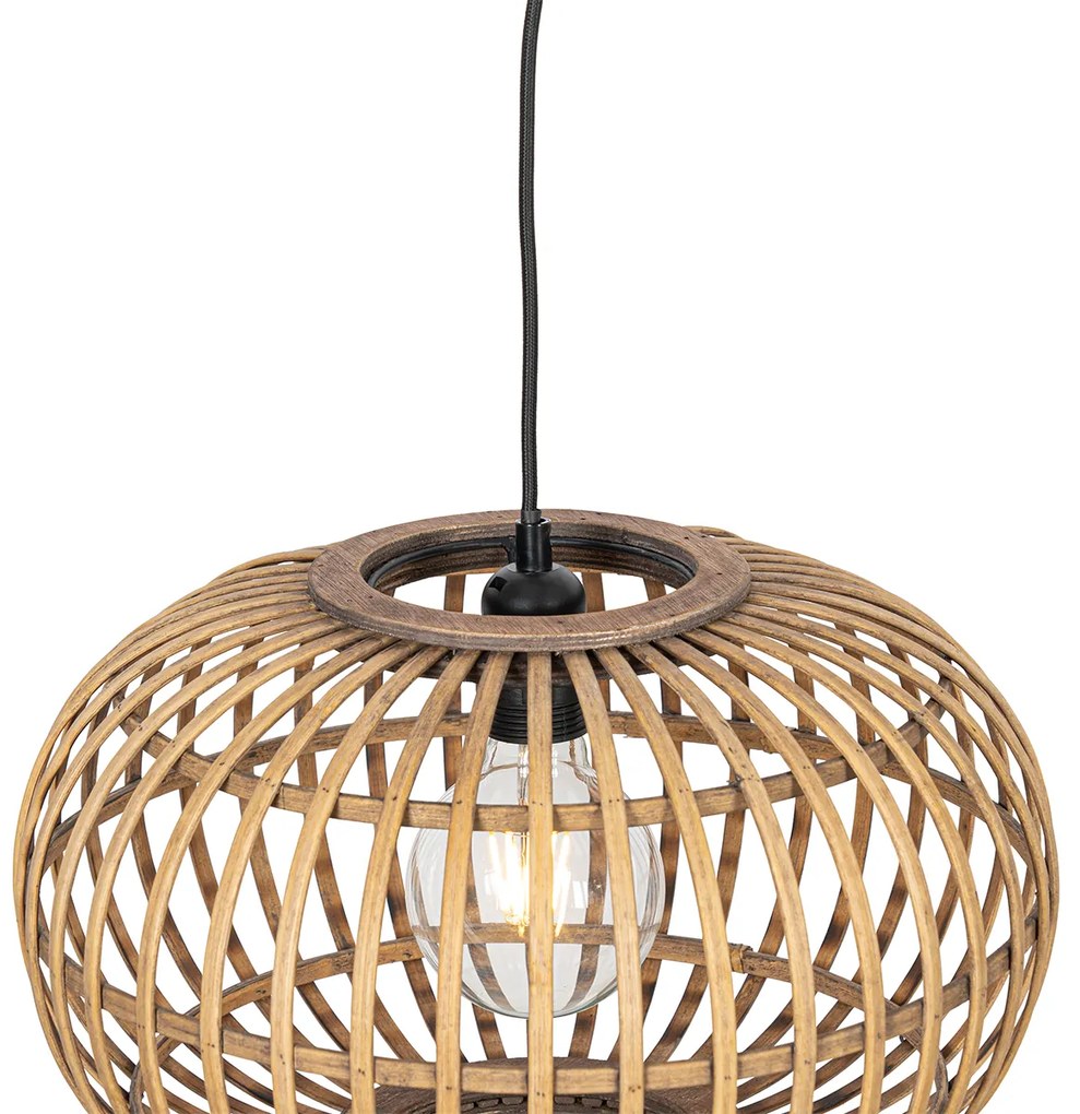 Candeeiro de suspensão oriental em bambu 2 luzes - Amira Oriental