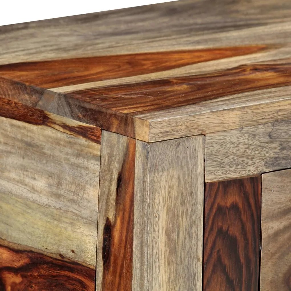Mesa consola c/ 3 gavetas 120x30x75 cm madeira acácia maciça