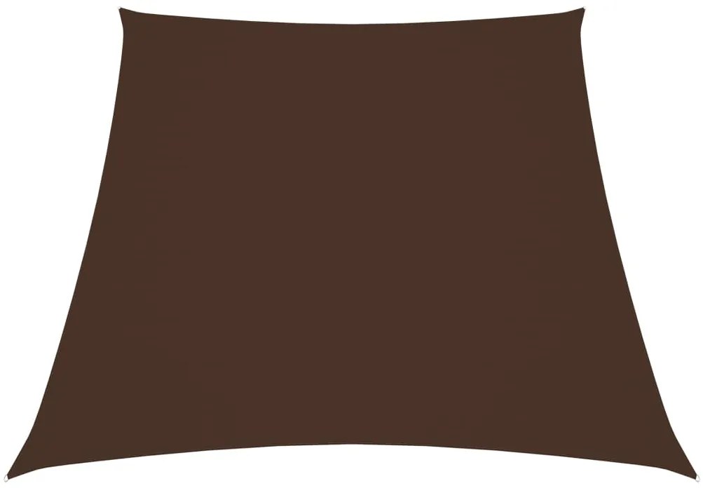 Para-sol estilo vela tecido oxford trapézio 3/5x4 m castanho