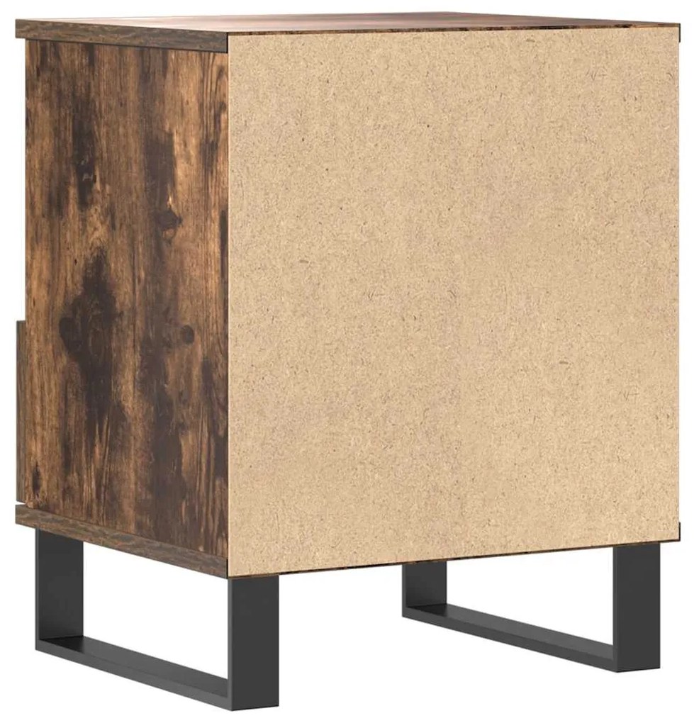 Mesa de cabeceira 40x35x50 cm derivados madeira carvalho fumado