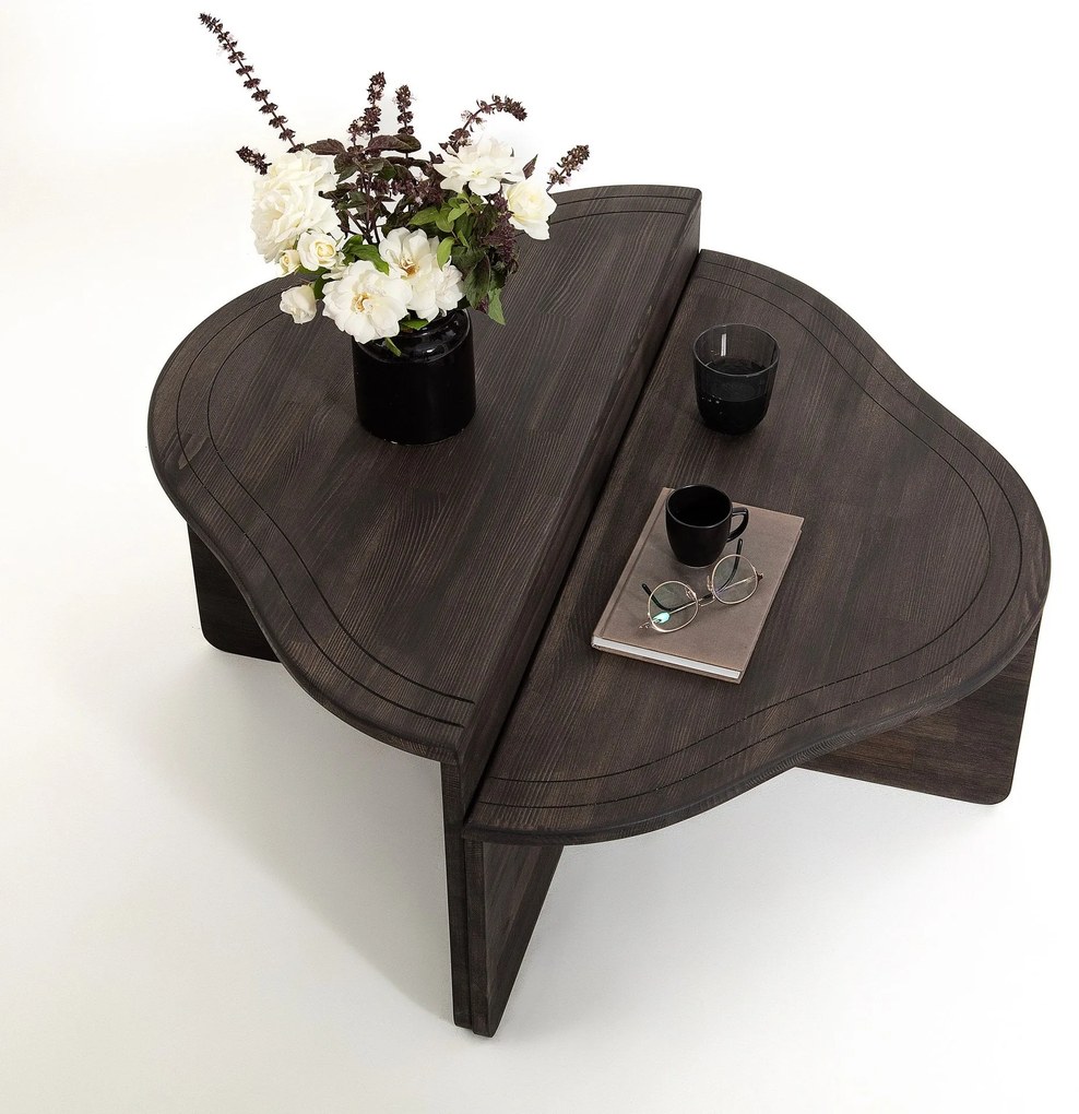 Mesa de Café Altopiano - Antracite - 90cm x 40cm x 45cm &amp; 90cm x 32cm