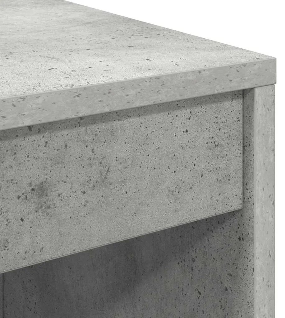 Mesa com Armazenamento Cinza Concreto Madeira Derivada