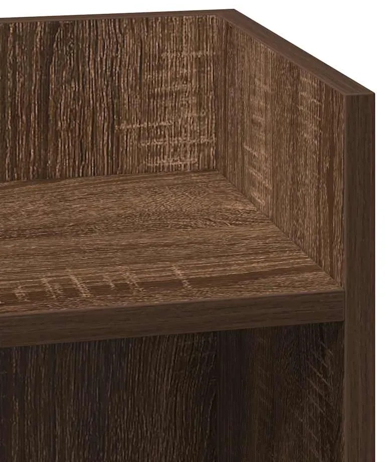 Mesas laterais 2 pcs prateleira 110x50x103 cm carvalho castanho