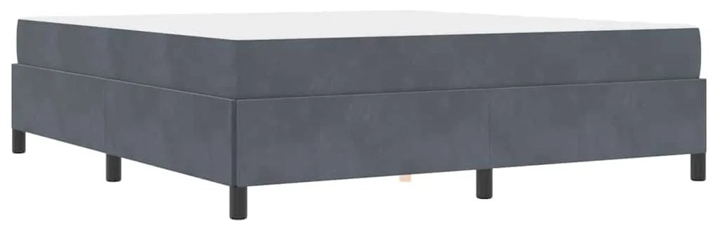 Estrutura da Cama Branco e Cinza Claro 180 x 200 cm Veludo