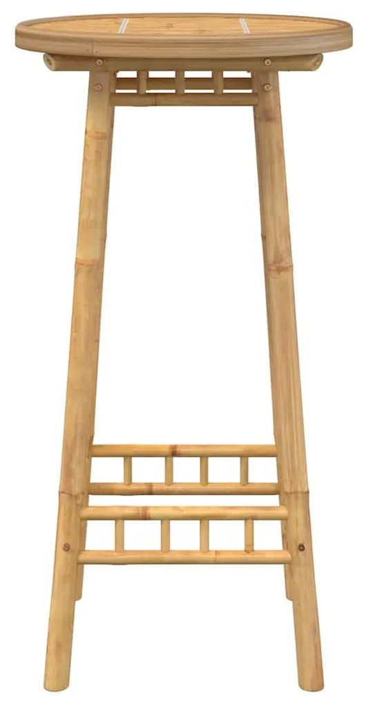 Mesa de bar para exterior redondo Ø55x100 cm bambu