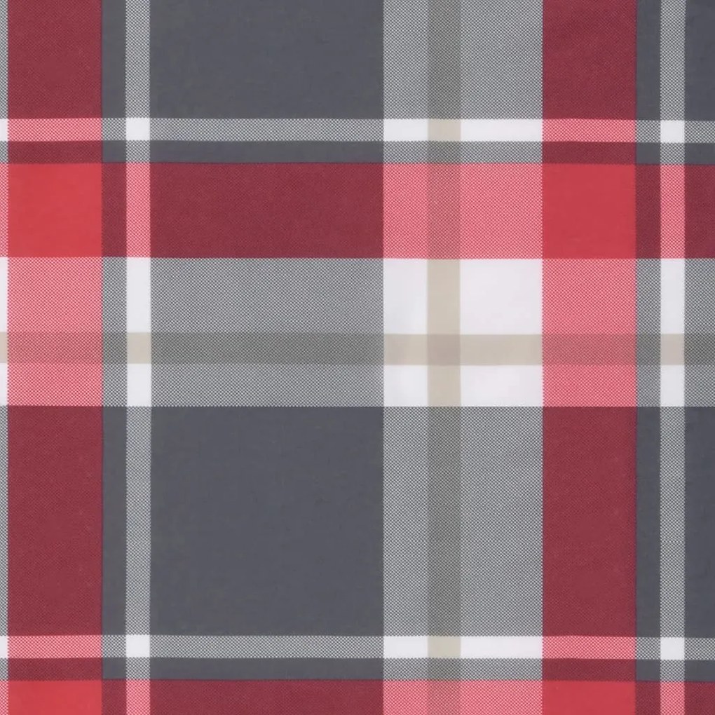 Almofadões cadeira terraço 2 pcs tecido oxford xadrez vermelho