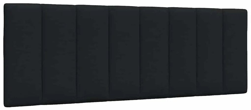 vidaXL Almofadão de cabeceira Hanko 120 cm tecido preto