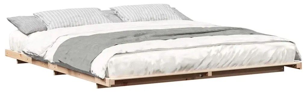 Estrutura de cama de chão Castanho 180 x 220 cm