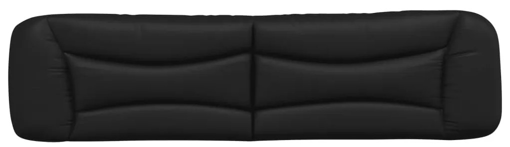 Almofadão de cabeceira 200 cm couro artificial preto
