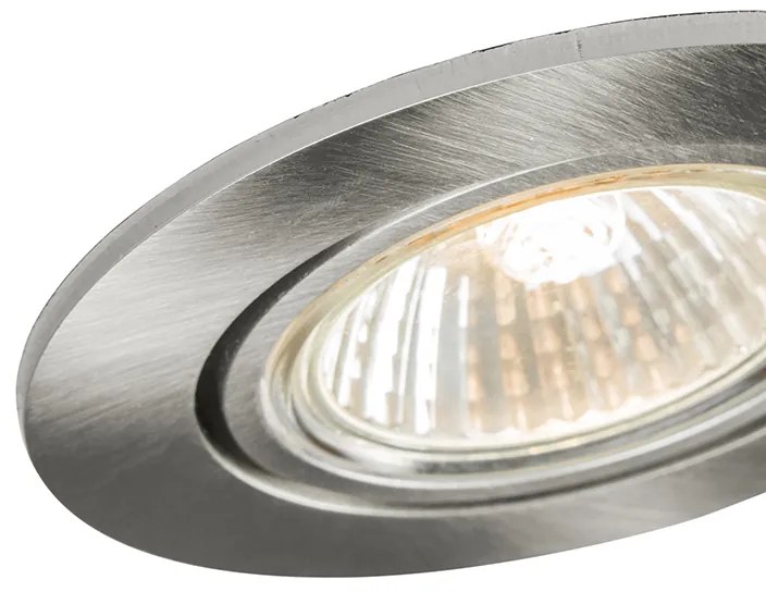 LED Foco embutido inteligente aço inclinável incluindo Wifi GU10 - Cisco Moderno