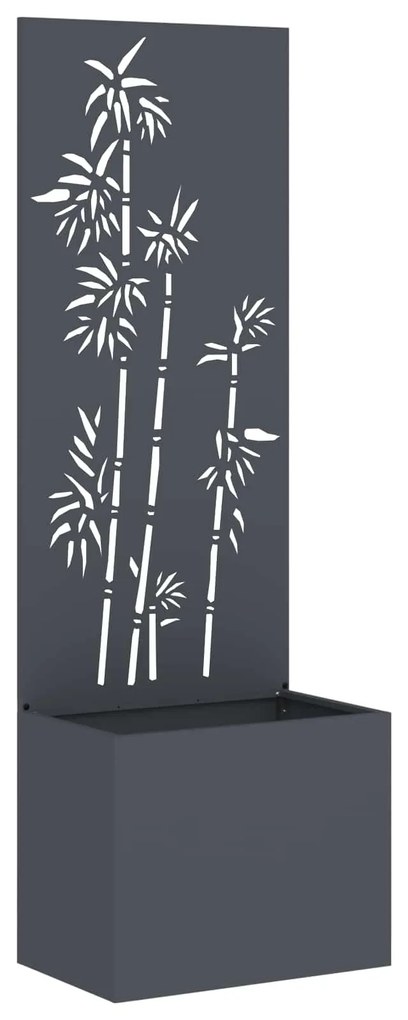 vidaXL Tela de Privacidade para Jardim Floral Antracite 50 x 140 cm