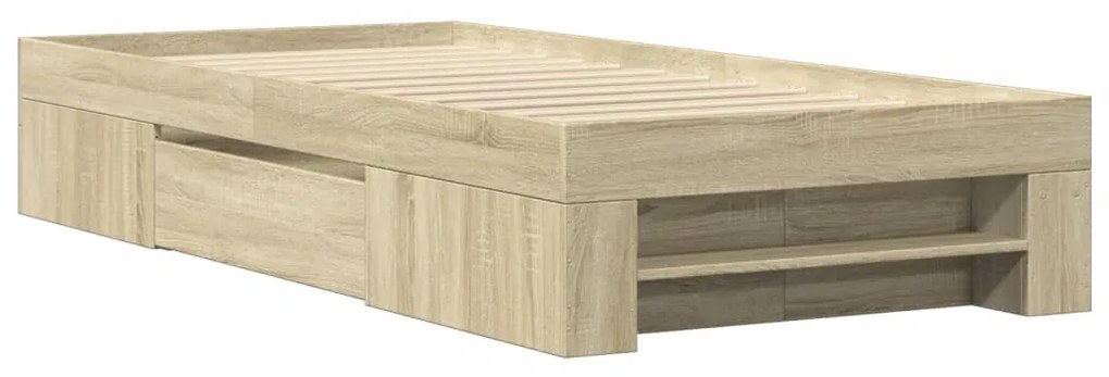 Estrutura cama s/ colchão derivados de madeira carvalho sonoma