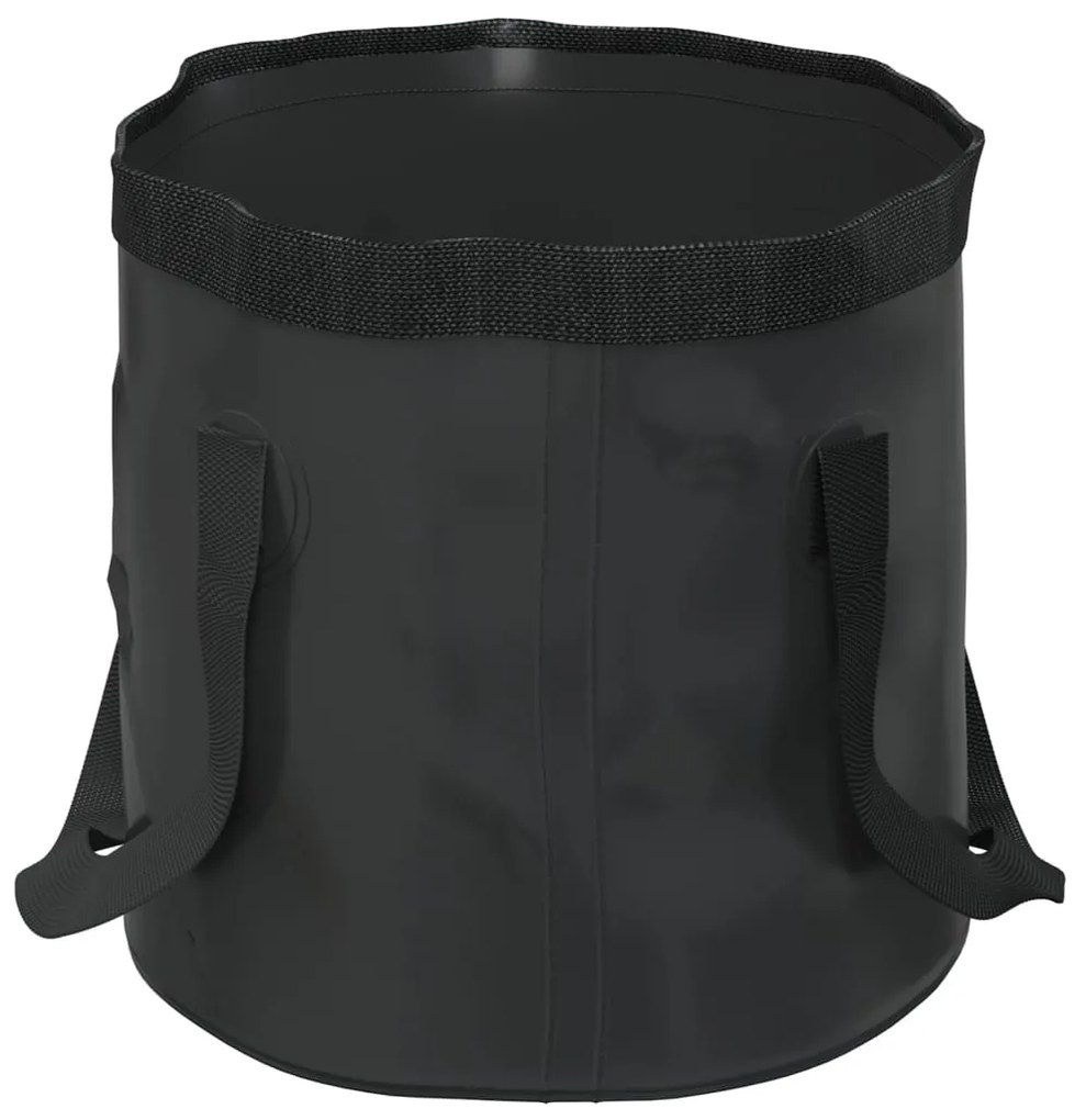 Baldes dobráveis 2 pcs 30 L PVC preto