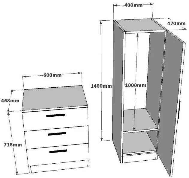 Armário Multiusos CC6 – Atlantic Pine White – Gaveta: 60x72x47 cm; Arm