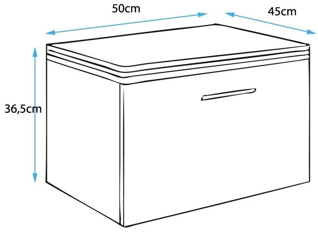 Mesa de Cabeceira "Turner" – Branco c/ Luzes LED 50x36,5x45 cm