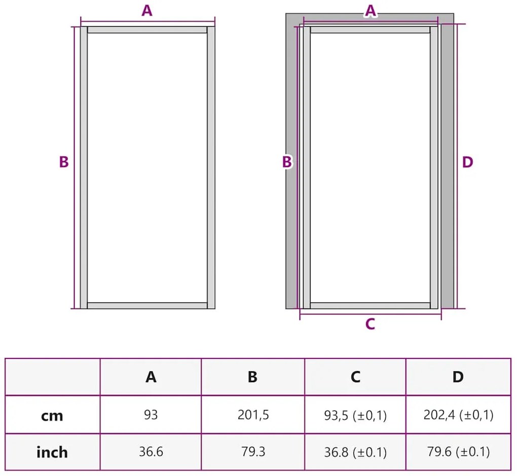 Porta interior 93x201,5 cm vidro temperado e alumínio dourado