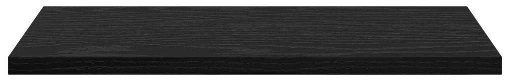 Prateleiras Montadas na Parede Carvalho Preto MDF 40 x 20 x 1.5 cm