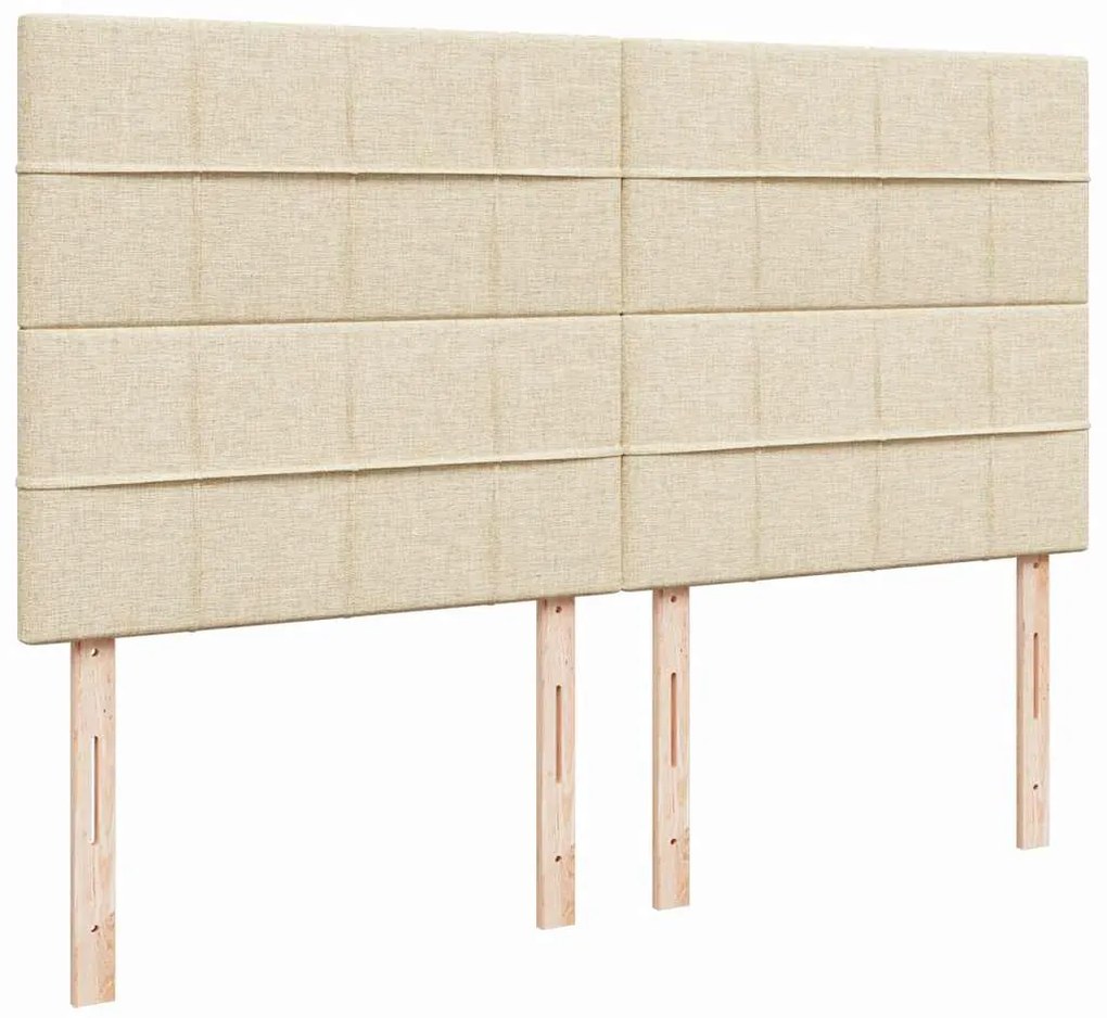 Cama com molas/colchão 180x200 cm tecido cor creme