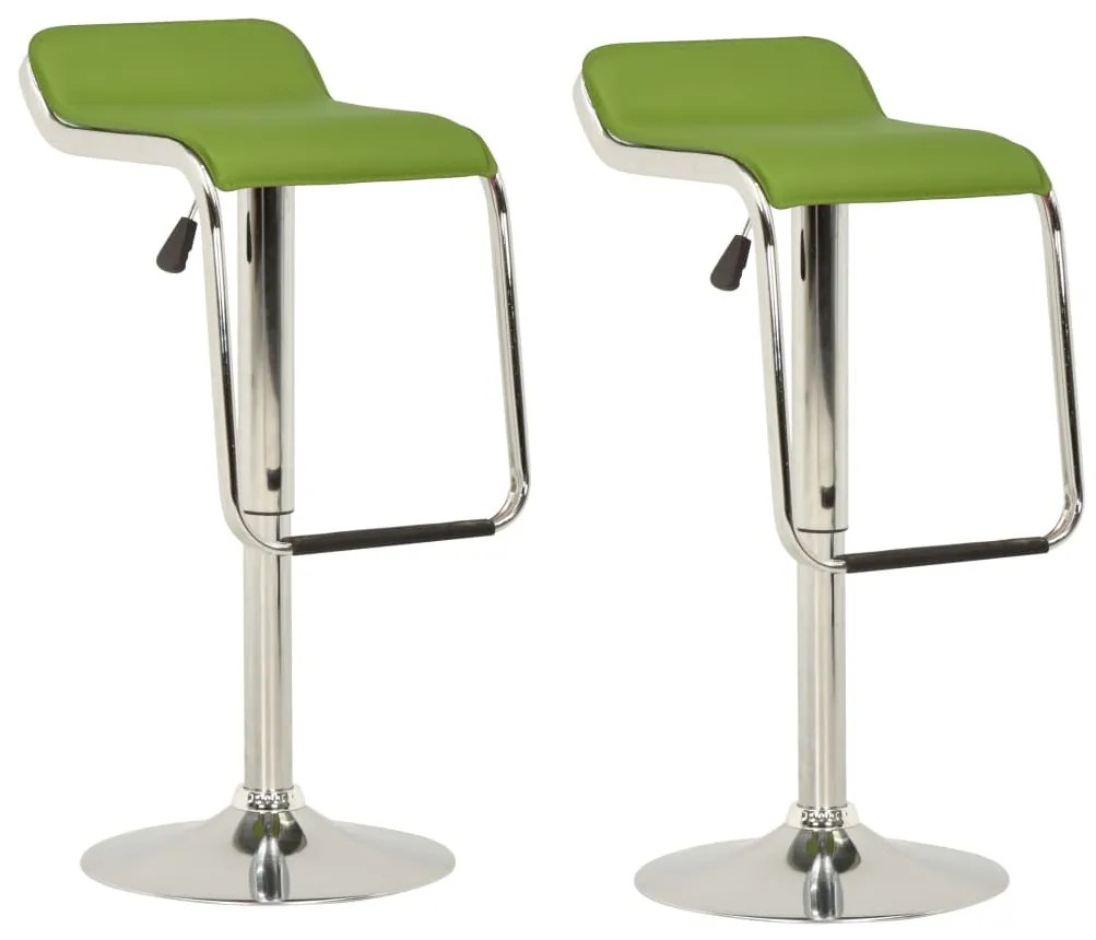 vidaXL Bancos de bar 2 pcs tecido verde e madeira curvada