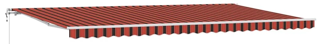 Toldo Retrátil Laranja e marrom 600 × 350 cm laranja e castanho