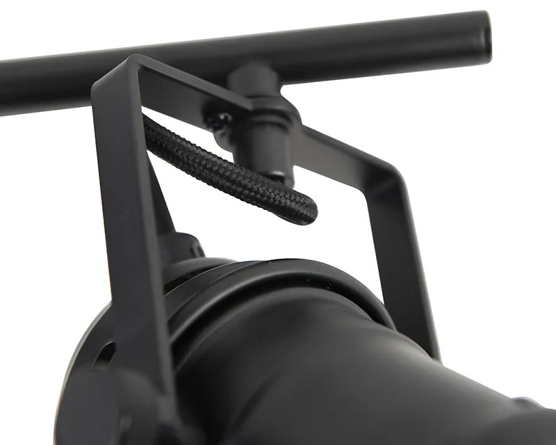 Projetores industriais pretos 2 luzes com abas - Movie