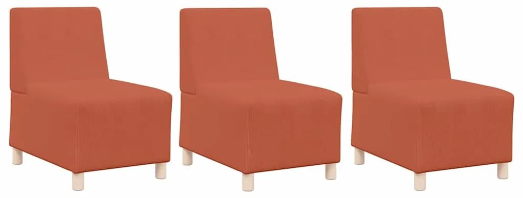 Sofá Chiar 3 pcs Laranja 55 x 74 x 82 cm