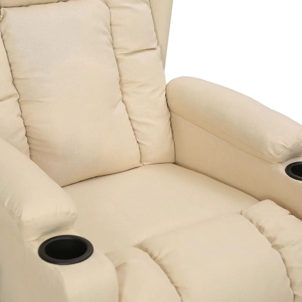 Poltrona elevatória tecido cor creme