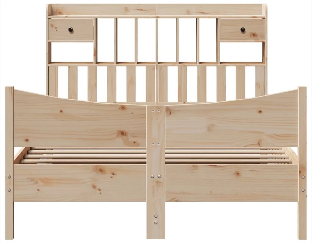 Cama sem colchão 140x190 cm madeira de pinho maciça