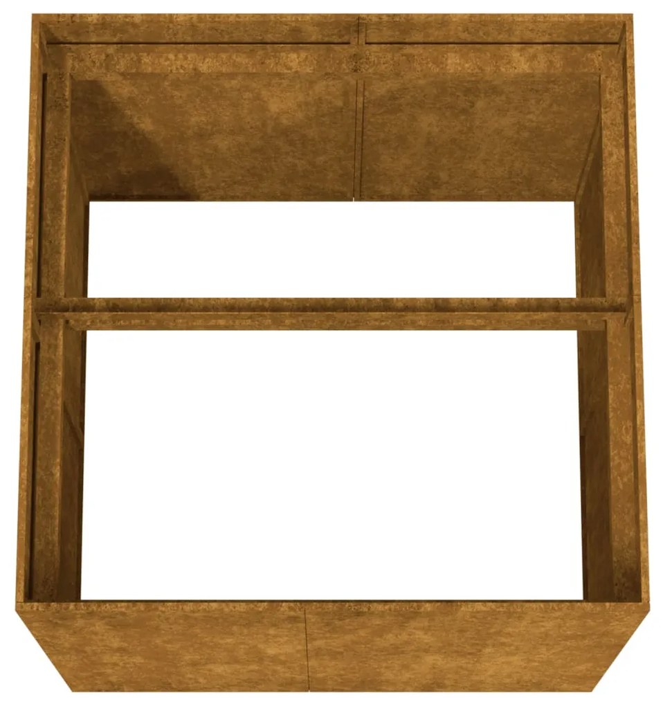 Vaso/floreira 80x80x80 cm aço corten