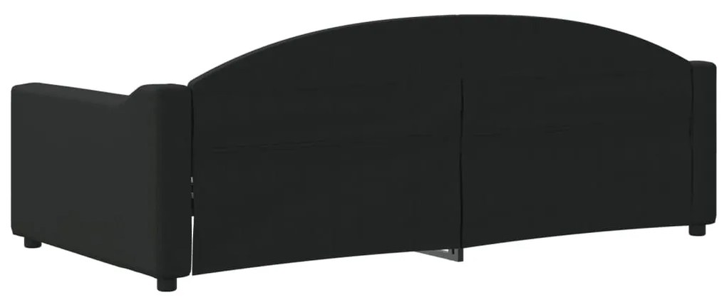 Sofá-cama 90x190 cm tecido preto