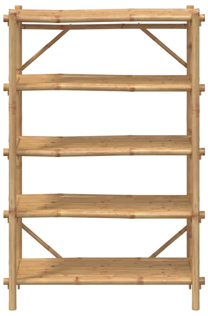 Estante com 5 prateleiras 100x40x150 cm bambu