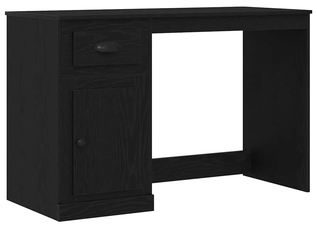 Escrivaninha com Armazenamento Carvalho Negro 50x115x75 cm Madeira eng