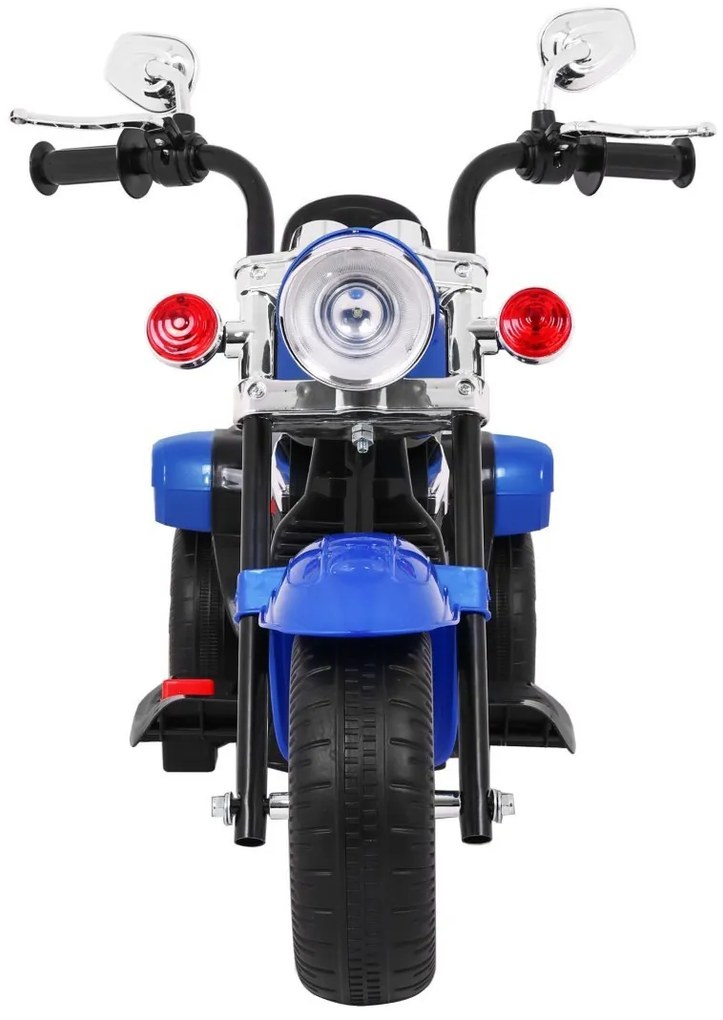 Mota elétrica para crianças 6V, NightBike Chopper 1,5 a 4,5 anos Azul