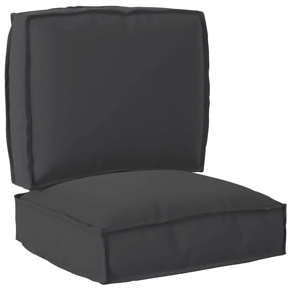 vidaXL Conjunto de Almofadas para Palete 2 pcs Preto 50 x 50 x 12 cm