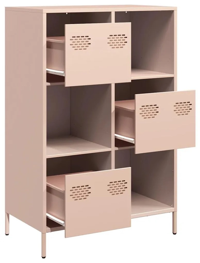 Móvel alto 68x39x103,5 cm aço rosa