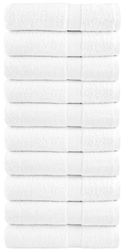 Toalhas de banho premium SOLUND 10pcs 70x140 cm 600 gsm branco