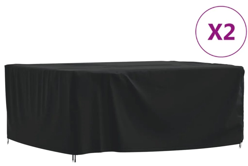 vidaXL Capas p/ mobília de jardim 2 pcs 242x182x100 cm 420D oxford