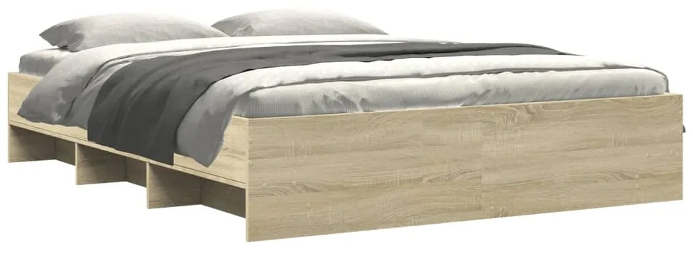 Estrutura cama s/ colchão derivados de madeira carvalho sonoma