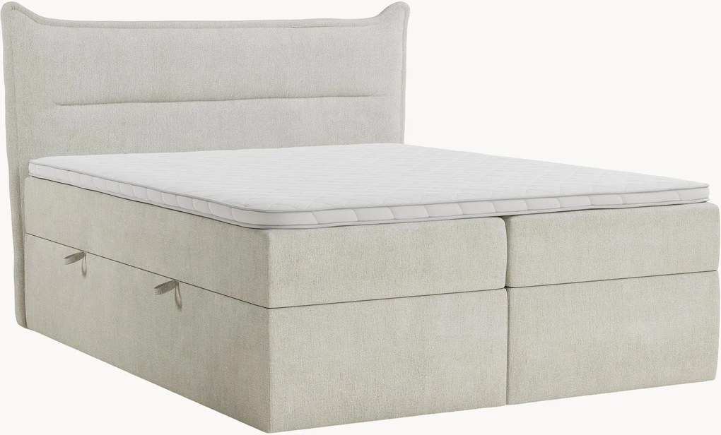 Cama divã em chenille artesanal com arrumação Rialta, H3