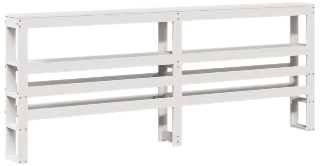 Estrutura de cama c/ cabeceira sem colchão 180x200 cm branco