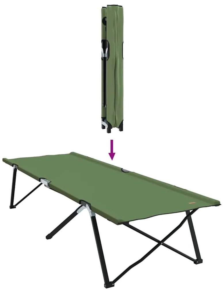 Cama de Sol Dobrável com Saco de Transporte Verde Exército 600D