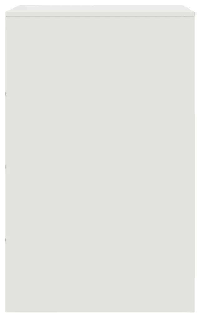 Mesa de cabeceira 34,5x39x62 cm aço branco