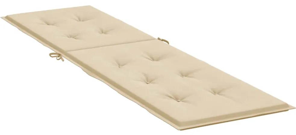 Almofadão para cadeira de terraço (75+105)x50x4 cm bege