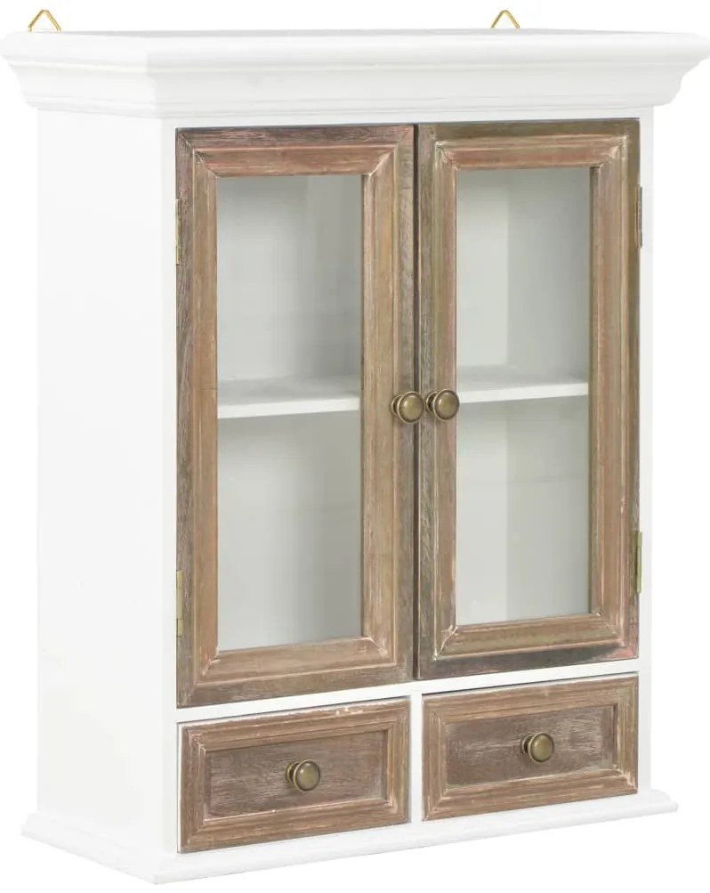 Armário de parede 49x22x59 cm derivados de madeira branco