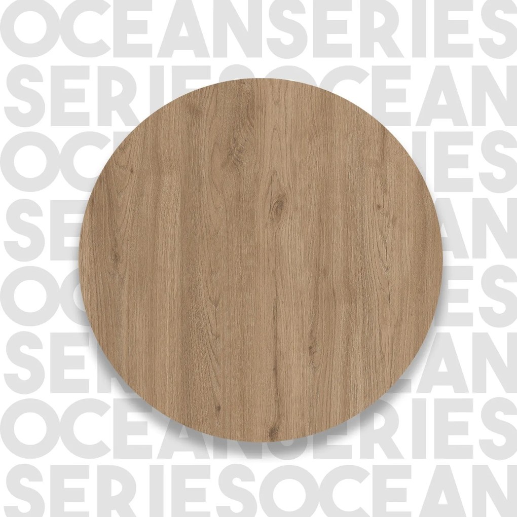 Estrutura de Cama "Ocean" com Cabeceira – Nogueira - 100x200 cm - Desi