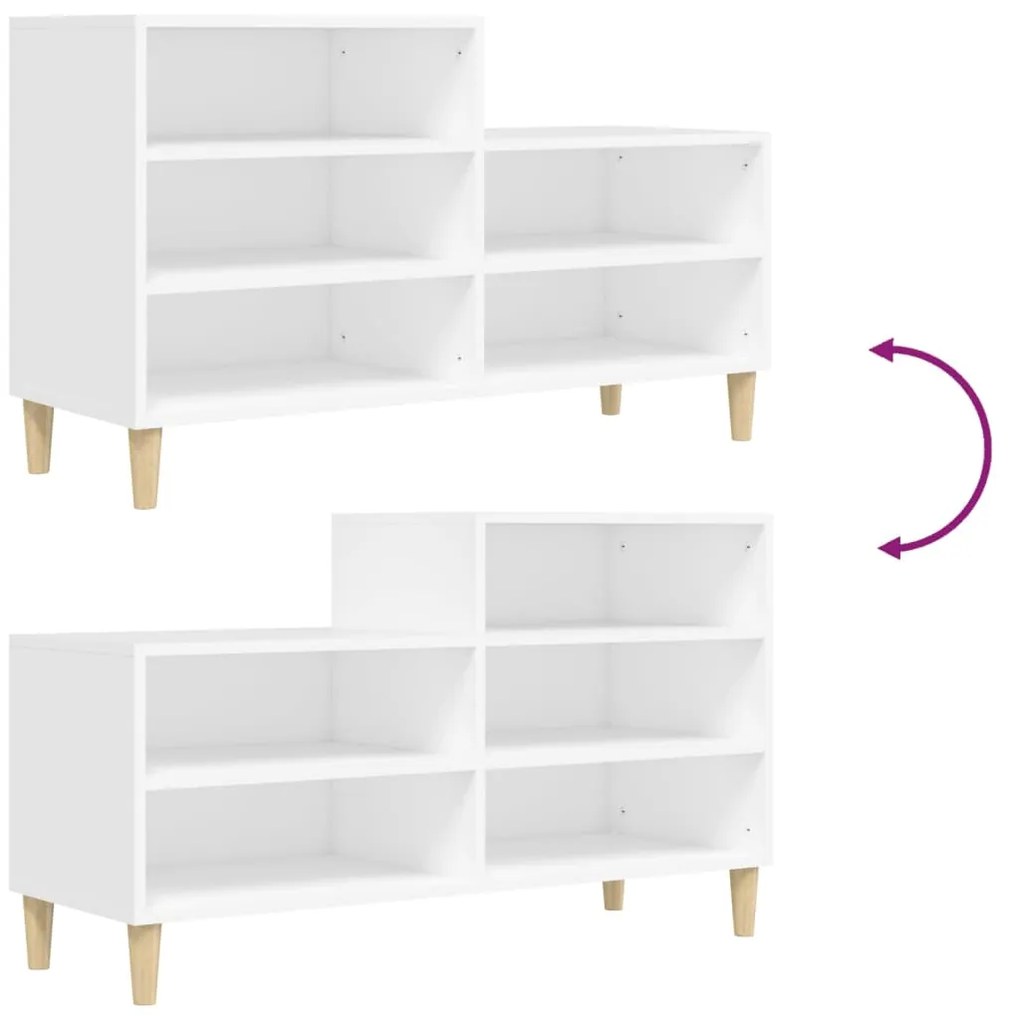 Sapateira 102x36x60 cm derivados de madeira branco