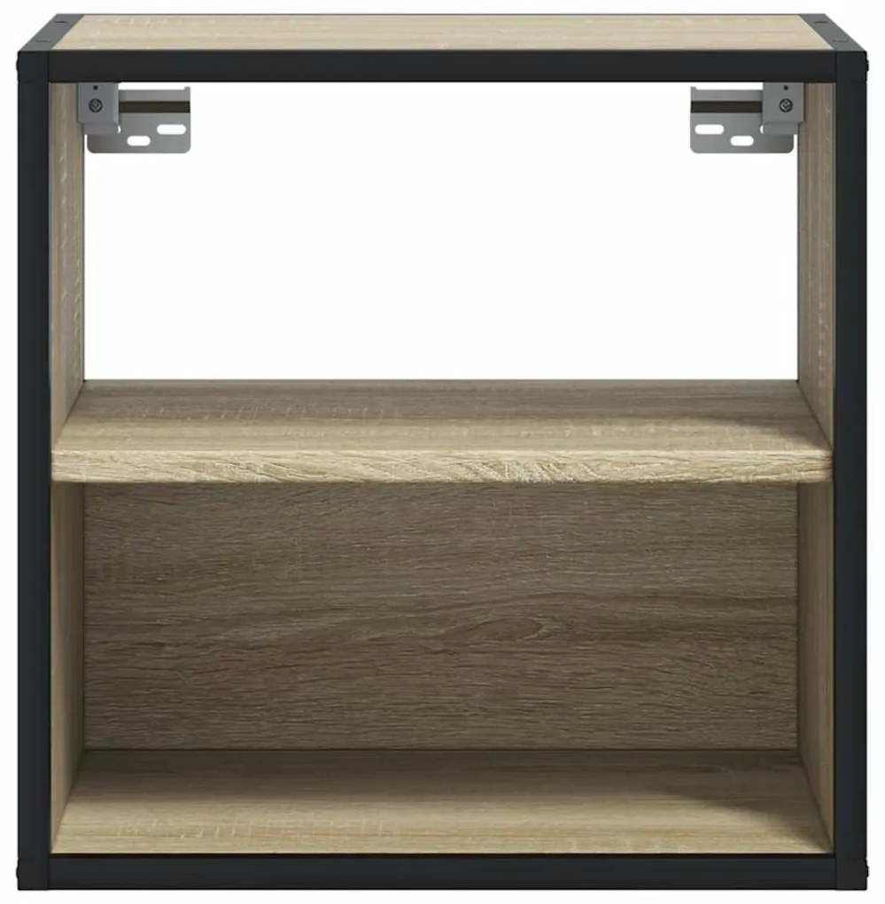 Mesas de cabeceira de parede 2 pcs 40x31x39,5cm carvalho sonoma