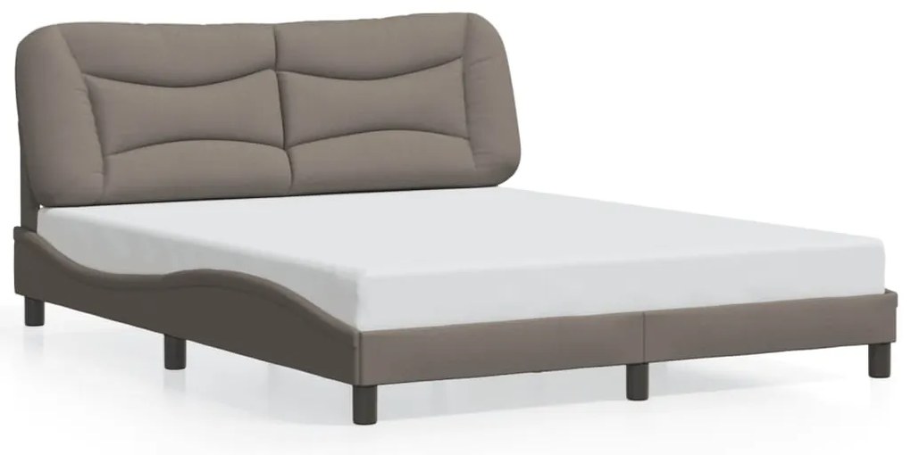 Estrutura de cama com LED sem colchão 160x200 cm tecido