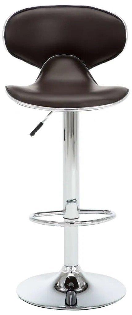 Bancos de bar 2 pcs couro artificial castanho