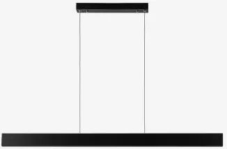 Lâmpada De Teto Pendente Linear Led 120 Cm Em Alumínio Astley Preto - Sklum